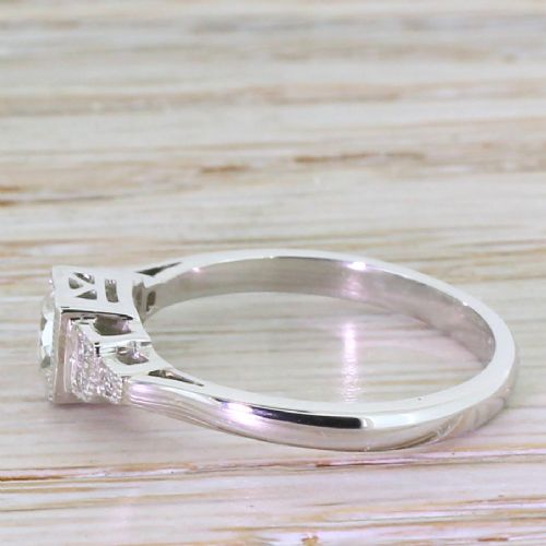 fig 2. 0.50 Carat Old European Cut Diamond Engagement Ring, Platinum
