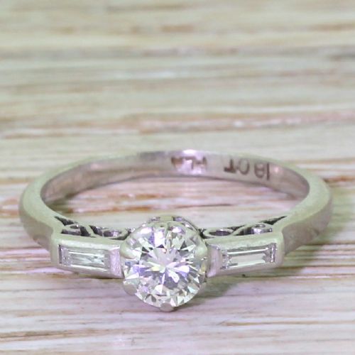 fig 1. Art Deco 0.40 Old European Cut Diamond Engagement Ring, circa 1930
