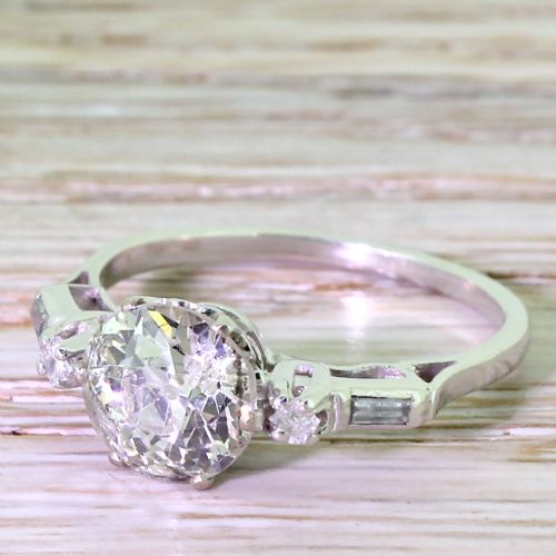 Art Deco 1.80 Carat Old Cut Diamond Engagement Ring, Circa 1925
