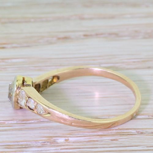 fig 2. Edwardian 0.50 Carat Old Cut Diamond “Curve” Engagement Ring, circa 1910