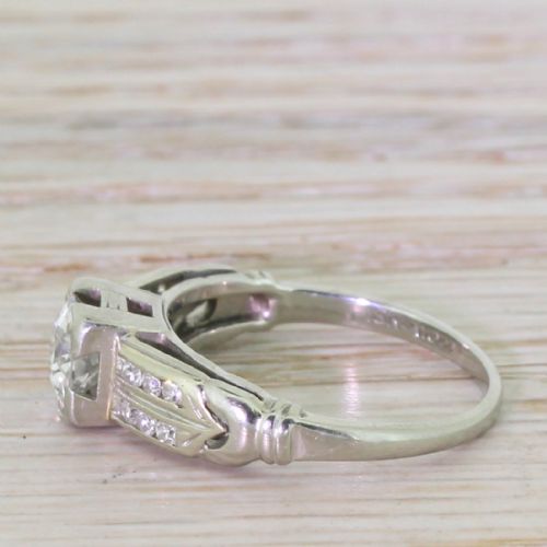 fig 2. Art Deco 0.70 Carat Old European Cut Diamond Engagement Ring, circa 1930