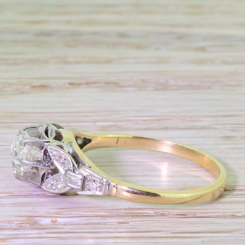 fig 2. Art Deco 0.66 Carat Old Cut Diamond Engagement Ring, circa 1920