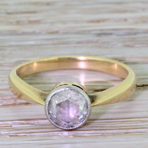 fig 1. Victorian 0.50 Carat Rose Cut Diamond Engagement Ring, circa 1900