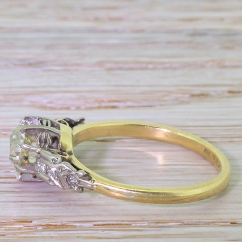 fig 2. Edwardian 1.05 Carat Old Cut Diamond Engagement Ring, circa 1910