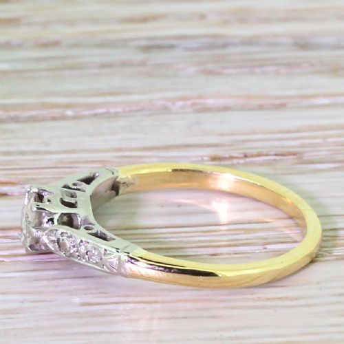 fig 2. Mid Century 0.40 Carat Transitional Cut Diamond Engagement Ring, circa 1945
