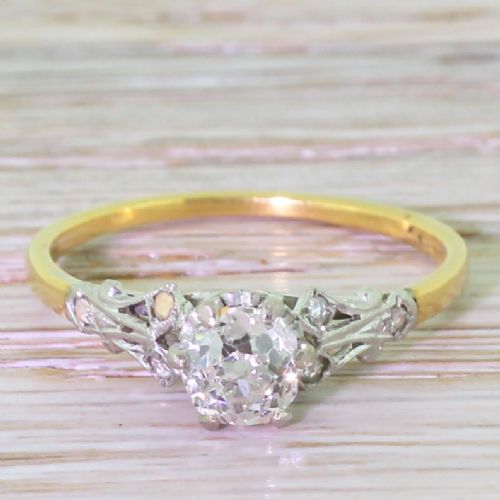 fig 1. Edwardian 0.57 Carat Old Cut Diamond Engagement Ring, circa 1910
