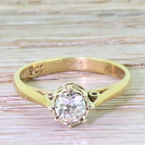 fig 1. Victorian 0.40 Carat Old Cut Diamond Engagement Ring, circa 1900
