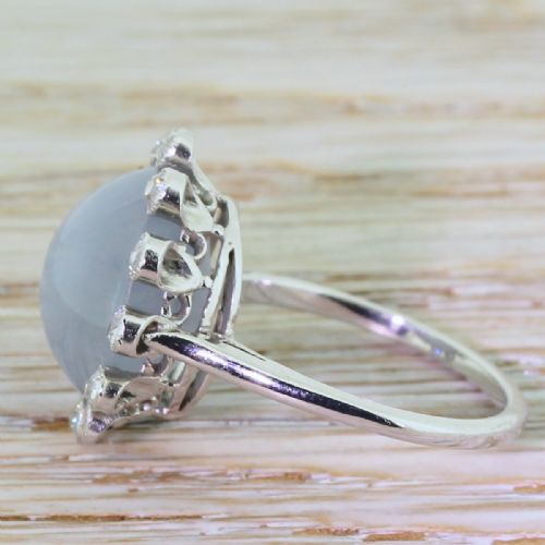 fig 2. Edwardian 12.00 Carat Star Sapphire & Old Cut Diamond Ring, circa 1910