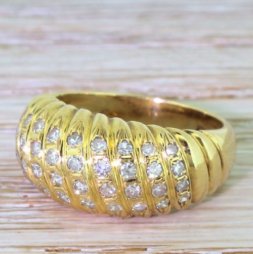 Retro 0.54 Carat Eight-cut Diamond Dress Ring, Circa 1945
