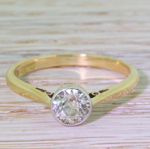 fig 1. Art Deco 0.65 Carat Old European Cut Diamond Engagement Ring, circa 1920
