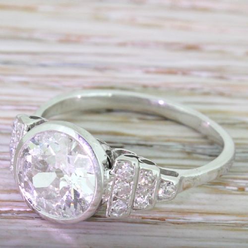 Art Deco 2.00 Carat Old Cut Diamond Engagement Ring, Circa 1930
