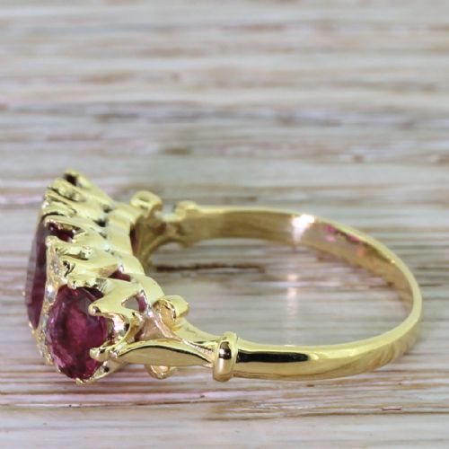 fig 2. Art Deco 2.25 Carat Natural Ruby Three Stone Ring, circa 1935