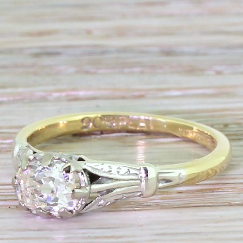 Edwardian 0.61 Carat Old Cut Diamond Engagement Ring, Circa 1910
