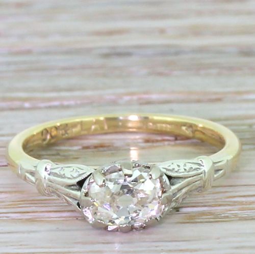 fig 1. Edwardian 0.61 Carat Old Cut Diamond Engagement Ring, circa 1910
