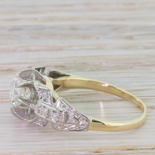 fig 2. Art Deco 0.76 Carat Old Cut Diamond Engagement Ring, circa 1925
