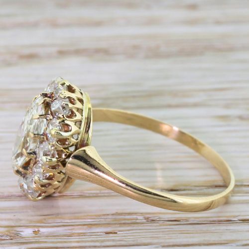fig 2. Art Deco 2.20 Carat Marquise Diamond Cluster Ring, circa 1920
