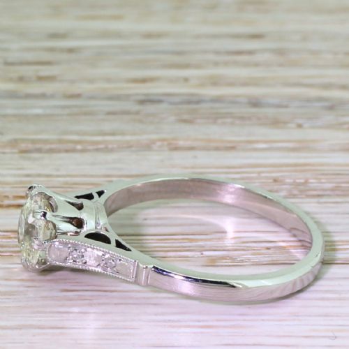 fig 2. Art Deco 1.45 Carat Old Cut Diamond Engagement Ring, Dutch, circa 1930
