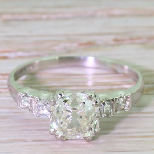 fig 1. Art Deco 1.50 Carat Old Cut Diamond Engagement Ring, circa 1920
