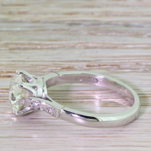 fig 2. Art Deco 1.87 Carat Old European Cut Diamond Engagement Ring, Dutch, circa 1930