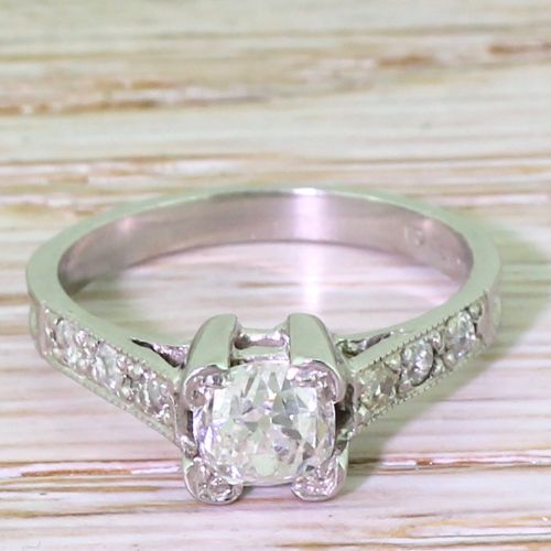 fig 1. Art Deco 0.93 Carat Old Cut Diamond Engagement Ring, circa 1920
