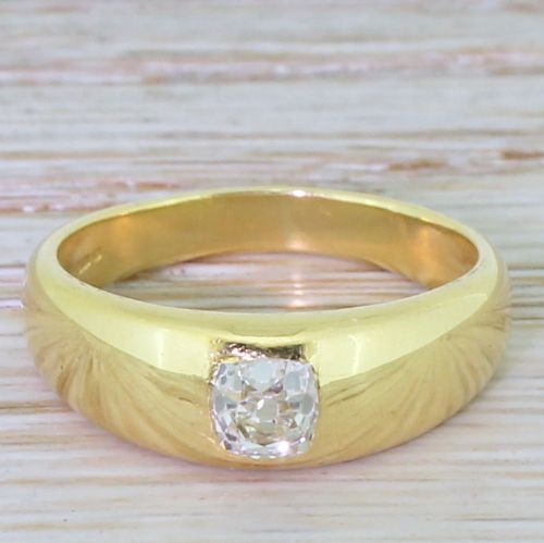 fig 1. Victorian 0.75 Carat Old Cut Diamond Solitaire Ring, circa 1900
