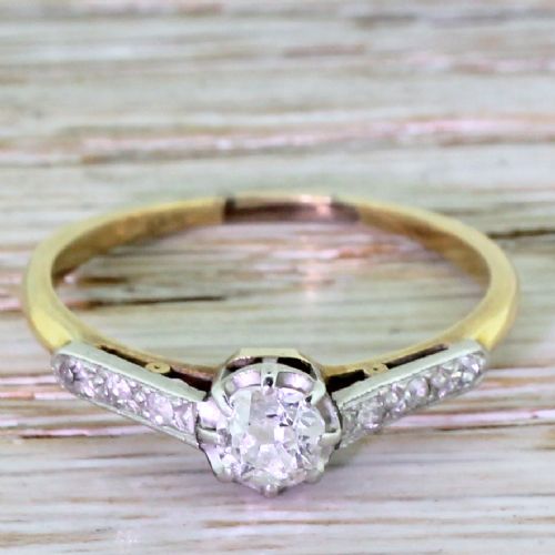 fig 1. Art Deco 0.40 Carat Old Cut Diamond Engagement Ring, circa 1915
