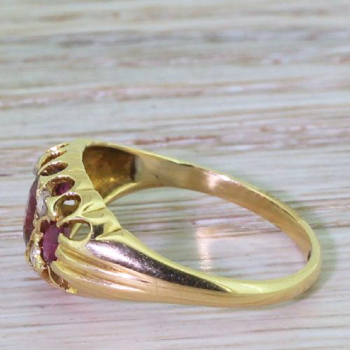 fig 2. Victorian 1.00 Carat Ruby Trilogy & Diamond Ring, circa 1900
