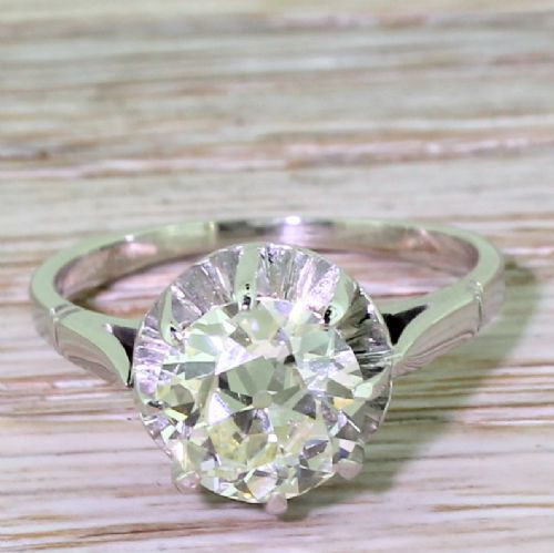 fig 1. Art Deco 2.00 Carat Old Cut Diamond Engagement Ring, French, circa 1925

