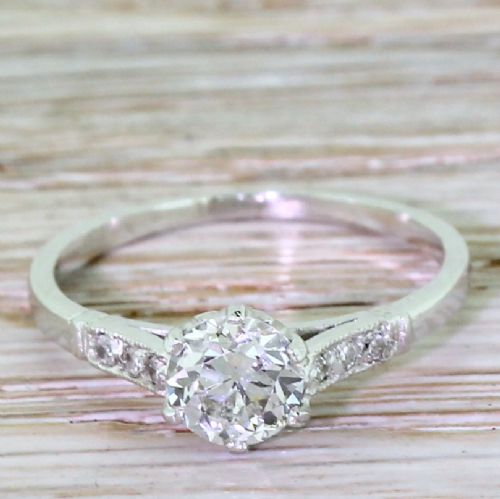 fig 1. Art Deco 0.68 Carat Old Cut Diamond Engagement Ring, circa 1920
