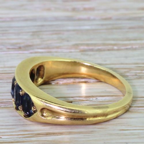fig 2. Edwardian 1.70 Carat Natural Sapphire Five Stone Ring, circa 1910
