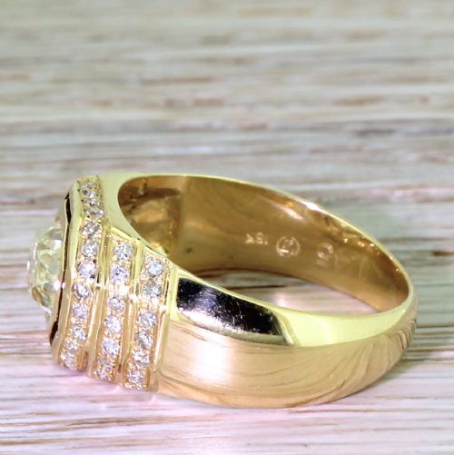 fig 2. Art Deco 1.45 Carat Old Cut Diamond “Hexagonal” Ring, circa 1940
