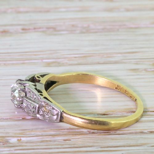 fig 2. Art Deco 0.40 Carat Old Cut Diamond Engagement Ring, circa 1920
