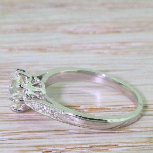 fig 2. Art Deco 1.14 Carat Old Cut Diamond Engagement Ring, circa 1925