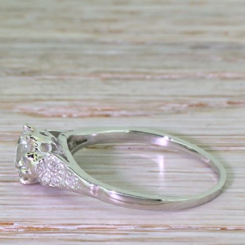 fig 1. Art Deco 1.00 Carat Old Cut Diamond Engagement Ring, circa 1915