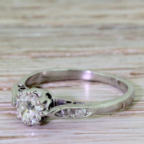Art Deco 0.65 Carat Old Cut Diamond Engagement Ring, Circa 1935
