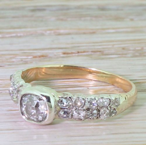 Victorian 1.60 Carat Old Cut Diamond Ring, Circa 1880
