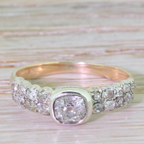 fig 1. Victorian 1.60 Carat Old Cut Diamond Ring, circa 1880