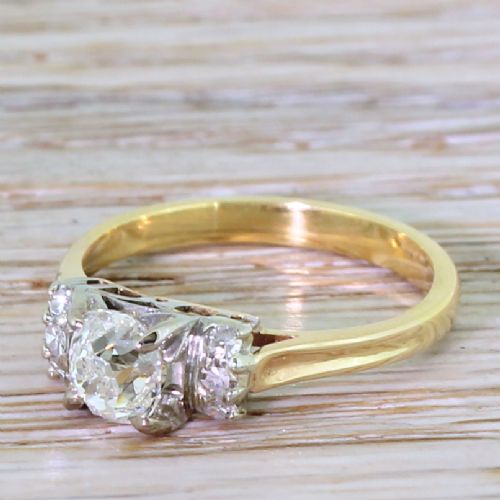 Art Deco 0.68 Carat Old Cut Diamond Engagement Ring, Circa 1935
