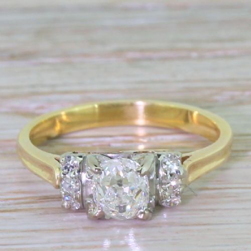 fig 1. Art Deco 0.68 Carat Old Cut Diamond Engagement Ring, circa 1935
