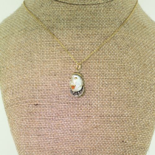 fig 1. Victorian Natural Baroque Pearl “Jester” Pendant, circa 1850