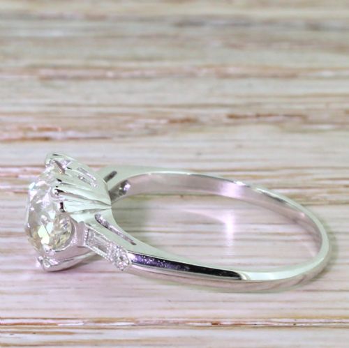 fig 2. Art Deco 1.95 Old Cut Diamond Engagement Ring, circa 1925