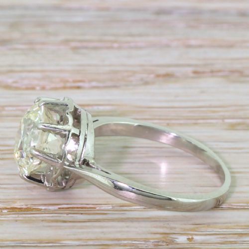 fig 2. Art Deco 3.22 Carat Old Cut Diamond Engagement Ring, French, circa 1930

