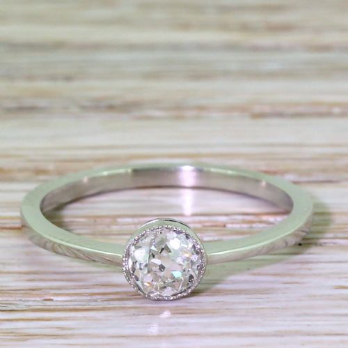 fig 1. Art Deco 0.50 Carat Old Cut Diamond Engagement Ring, circa 1915
