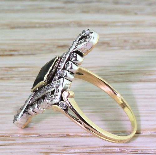 fig 2. Art Nouveau Kite Cut Sapphire & Old Cut Diamond Ring, circa 1910
