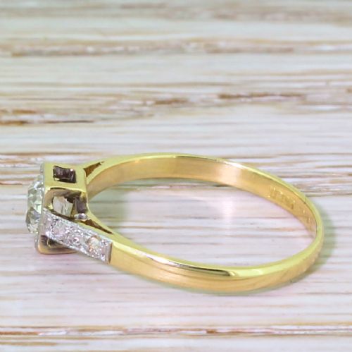 fig 2. Edwardian 0.45 Carat Old Cushion Cut Diamond Engagement Ring, circa 1905