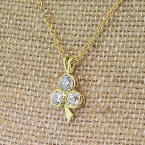 Art Deco 0.80 Carat Old Cut “Triple” Diamond Pendant, Circa 1935
