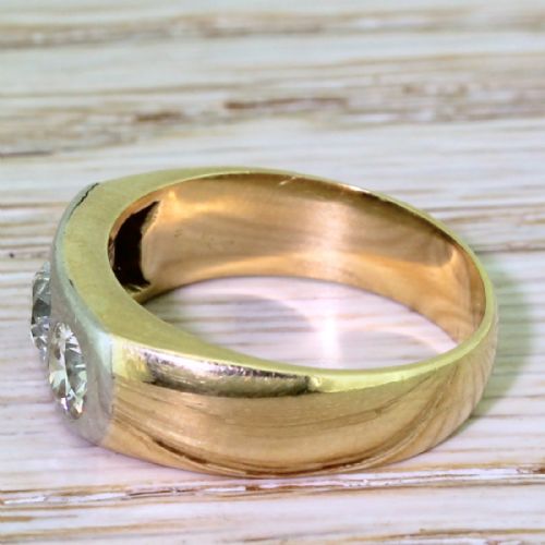 fig 2. Edwardian 1.55 Carat Old Cut Diamond Trilogy Ring, circa 1905