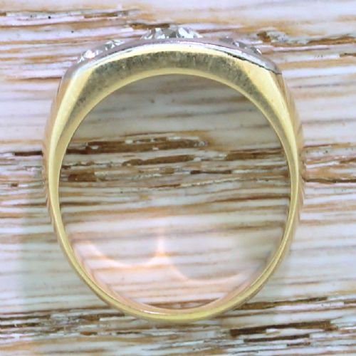fig 3. Edwardian 1.55 Carat Old Cut Diamond Trilogy Ring, circa 1905