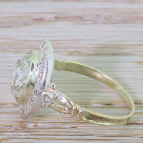 fig 2. Victorian 2.19 Carat Rose Cut Diamond Cluster Ring, circa 1890