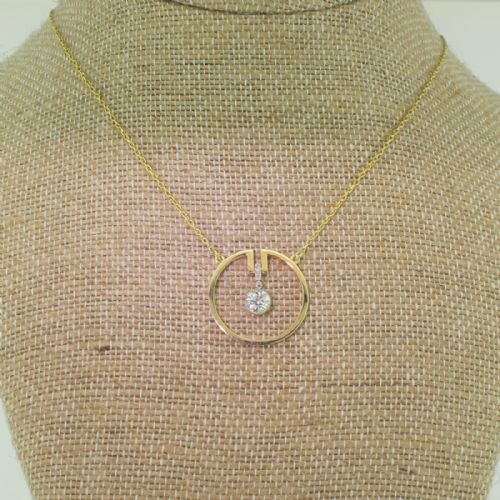 fig 2. Art Deco 0.70 Carat Old European Cut Diamond “Circle” Pendant, circa 1920